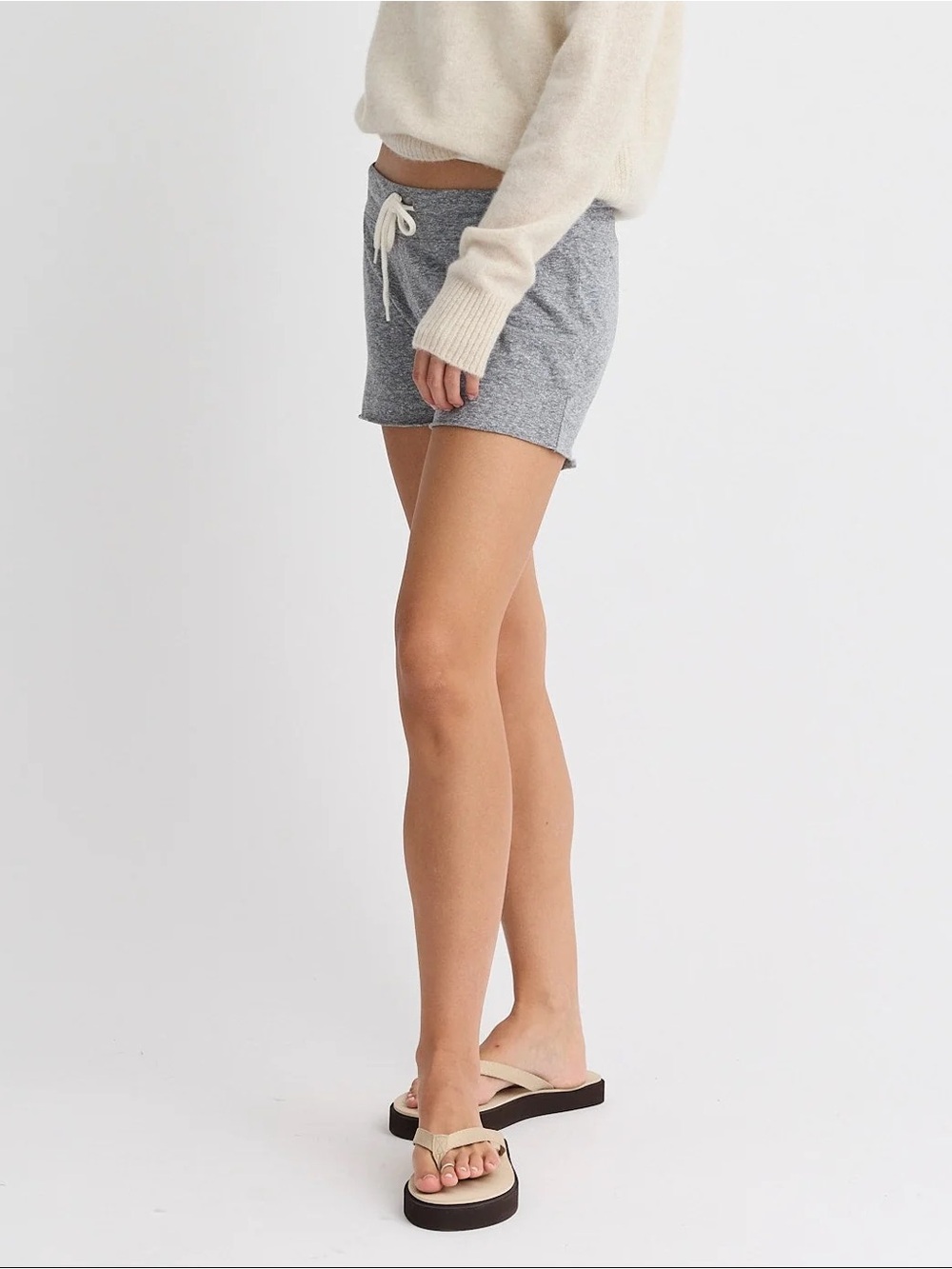 MONROW•TEXTURED TRI-BLEND VINTAGE SHORT•GRANITE•SIZE S - Picture 2 of 12